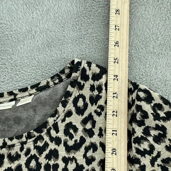 Chicos Leopard Print 3/4 Sleeve Tunic Top Size 1 (M) Polyester/Rayon 0478 - Picture 6 of 8